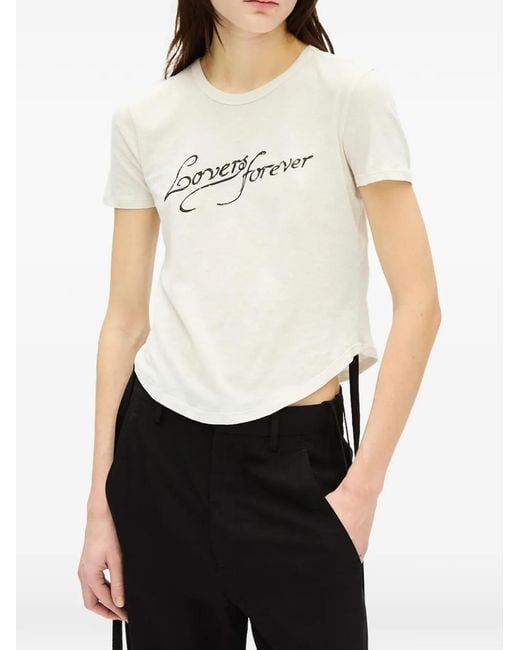 Ann Demeulemeester White Floor T-Shirt