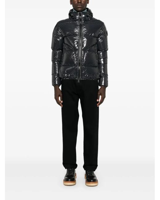 Herno Black Padded Jacket With Hood for men