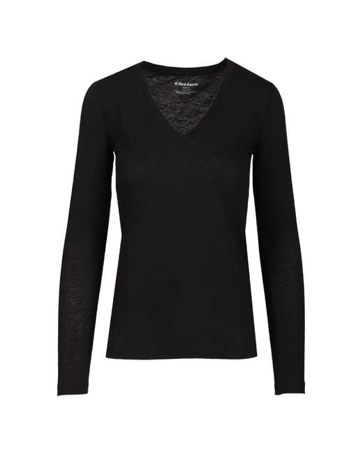 Al Duca D'aosta Black Long-Sleeve V-Neck T-Shirt