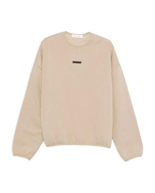 Fear Of God Natural Logo-Plaque Cotton Sweatshirt for men