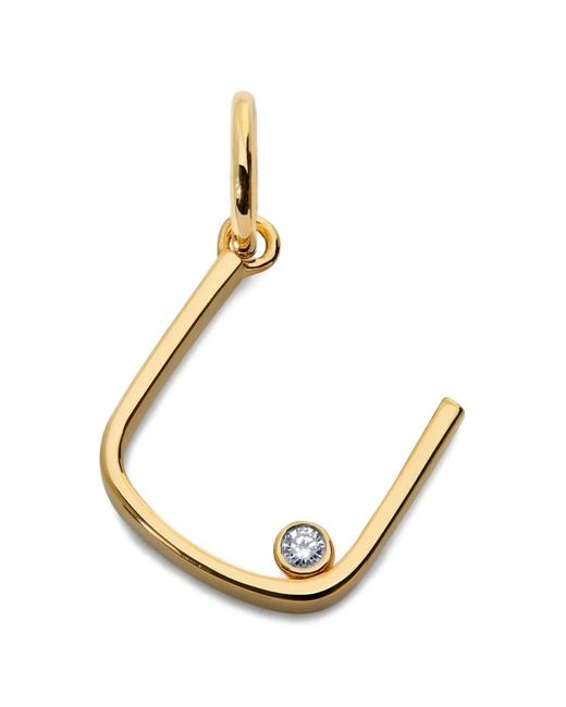 Monica Vinader Metallic Diamond Initial Pendant