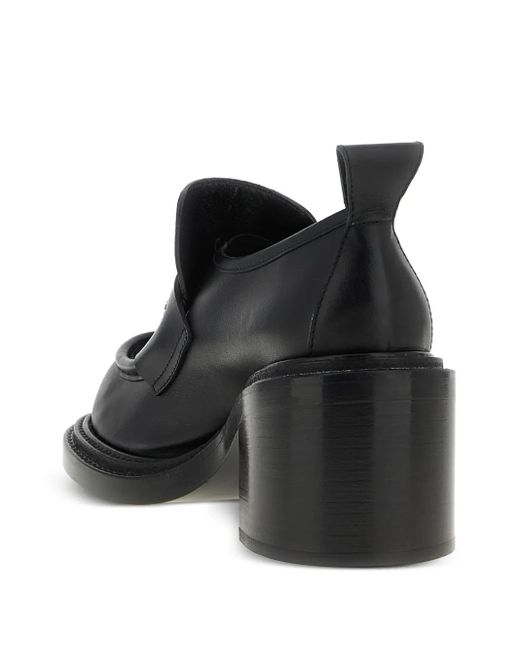 Moschino Black 90Mm Olivia Leather Loafers