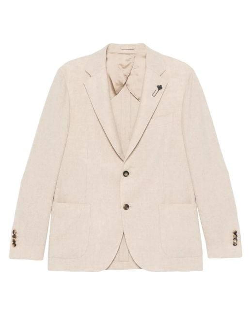 Lardini Natural Mélange-Effect Blazer for men