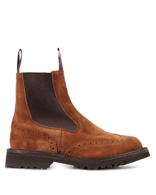 Tricker's Brown Silvia Suede Chelsea Boots