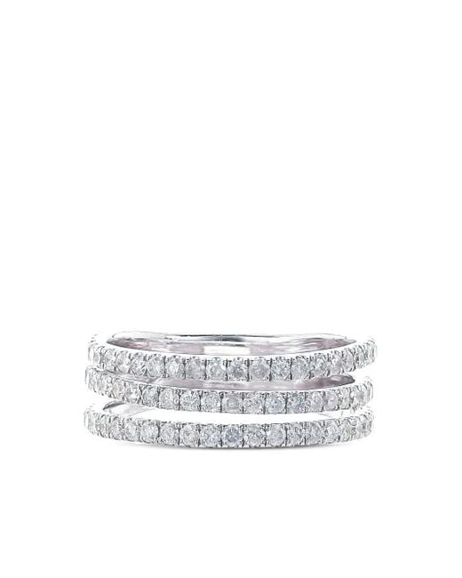 Loree Rodkin White 14K Diamond Triple Band Ring
