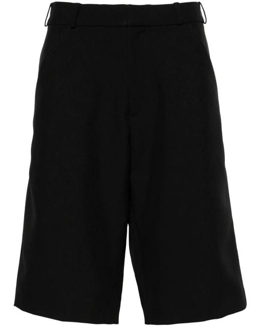 Coperni Black Logo-Plaque Tailored Bermuda Shorts for men