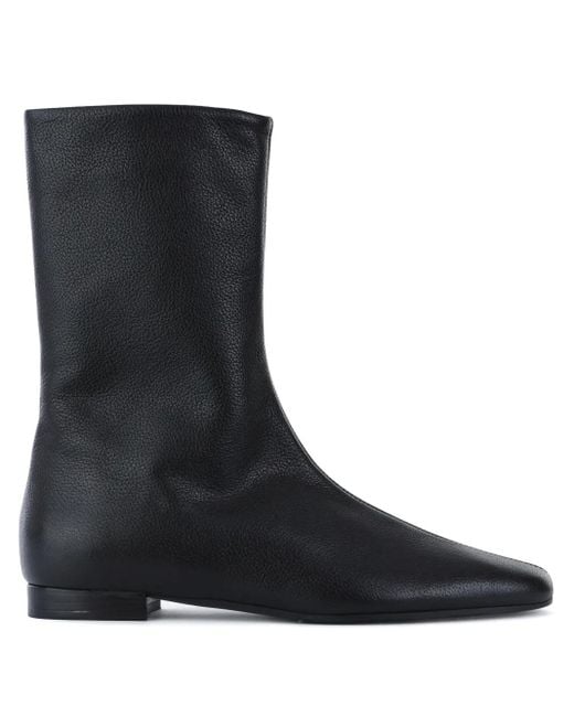 Totême  Zip Leather Boots Black
