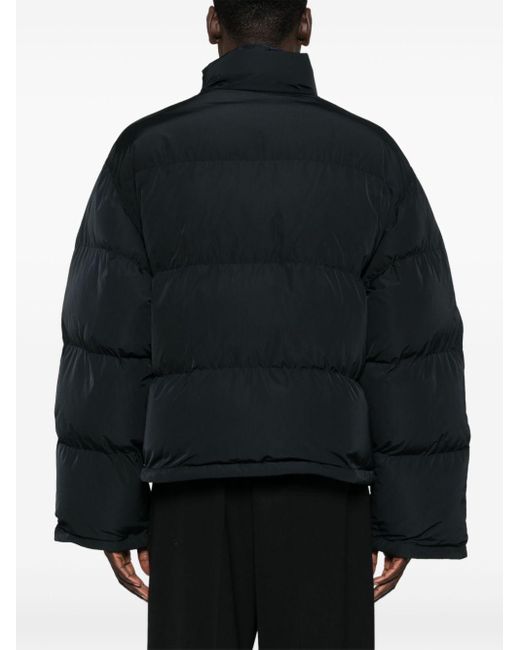 Balenciaga Black Logo-Embroidered Puffer Jacket