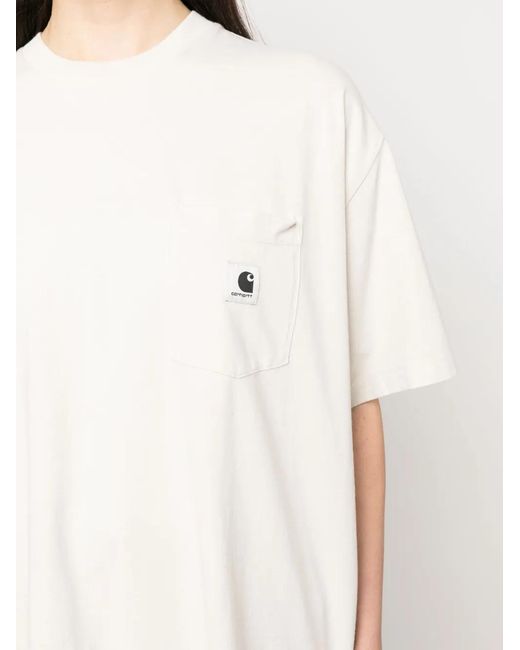 Carhartt White Chest-Pocket Organic Cotton T-Shirt