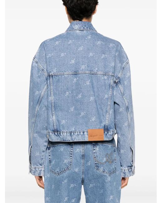 Axel Arigato Blue Signature Rome Cropped Denim Jacket