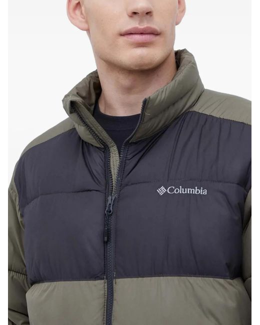 Columbia Gray Colour-Blocked Puffer Jacket for men