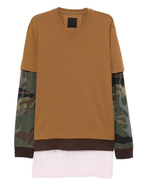メンズ Givenchy レイヤード Tシャツ Brown