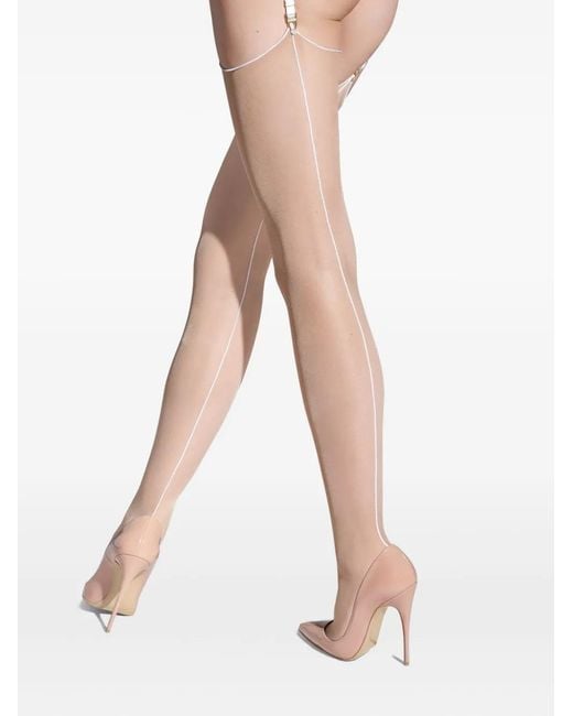 Maison Close Natural Contrast-Lining Stretch Tights