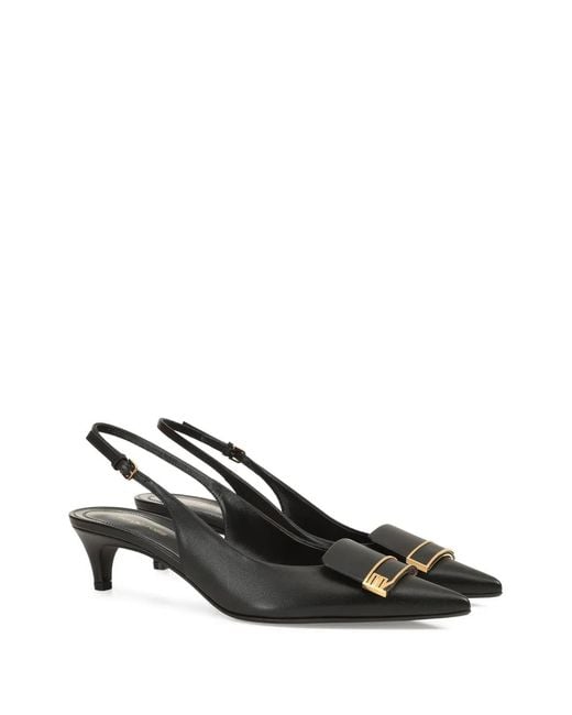 Sergio Rossi Black Evolv Leather Pumps