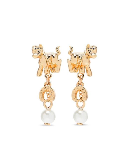 Marc Jacobs White Pony Charm Earrings