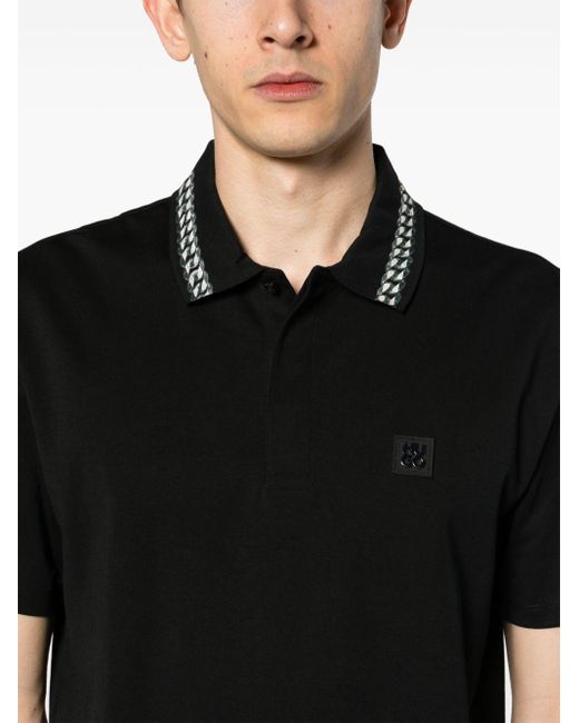 Boss Poloshirt Met Logoplakkaat in het Black voor heren