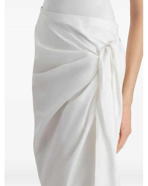 Khaite White Shay Skirt