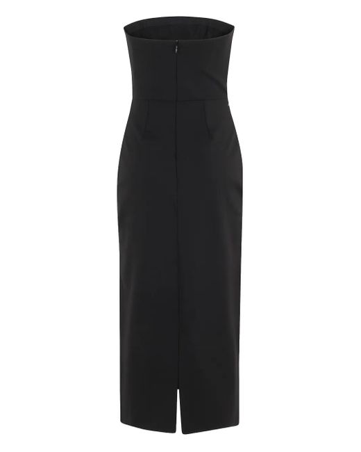 Staud Black Brooke Dahlia Daydream Midi Dress