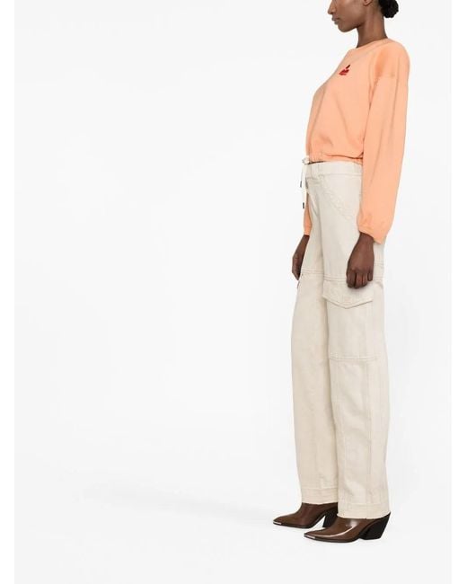 Isabel Marant Natural Vayoneo Cargo Jeans