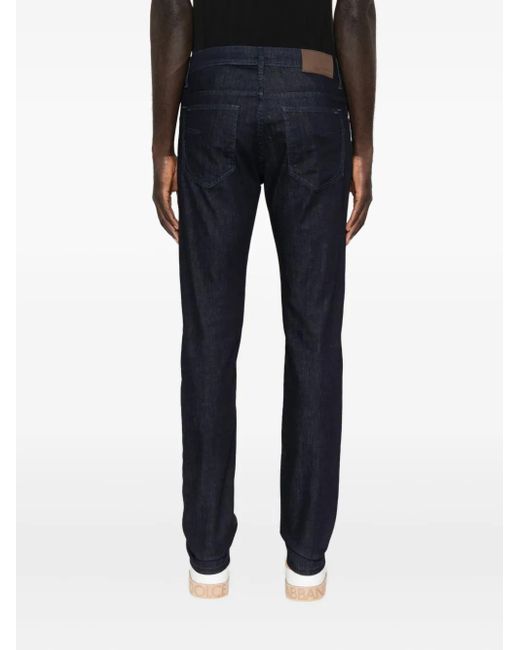 メンズ Corneliani ロゴパッチ ジーンズ Blue