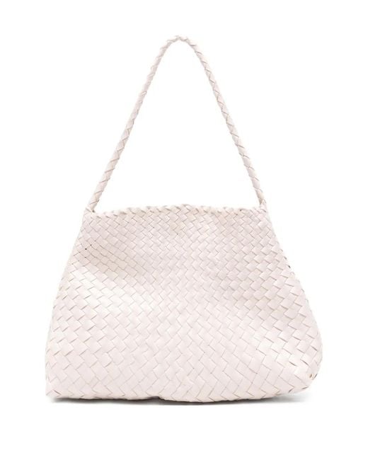 Dragon Diffusion White Braided Handle Tote Bag
