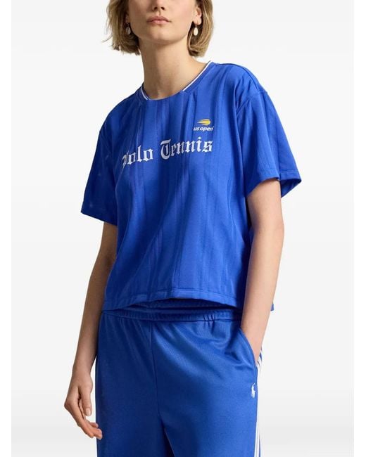 Polo Ralph Lauren Blue Us Open Logo-Print T-Shirt