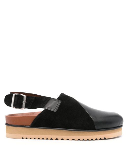 Ahluwalia Black Titus Leather Sandals for men