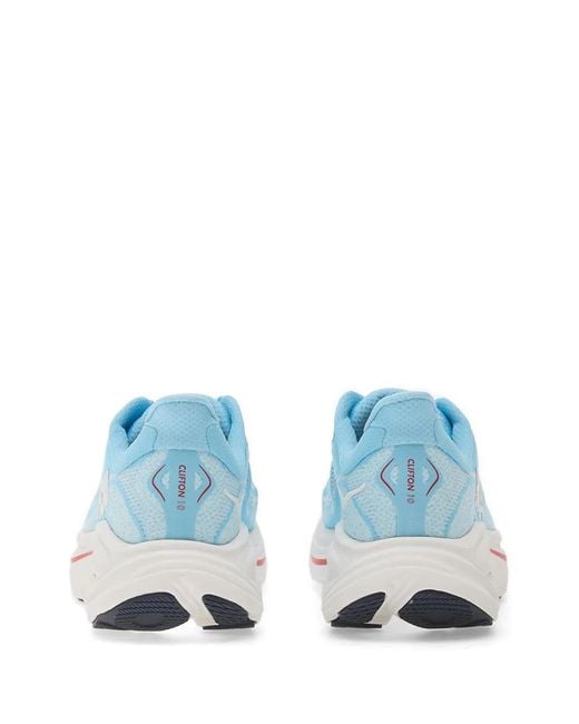 Hoka One One Blue Logo-Lettering Sneakers