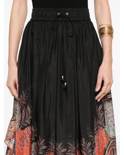 スカート ZIMMERMANN RHIANNON PRINTED SILK SKIRT Zimmermann Rhiannon Ruffled Printed Maxi Skirt | Saks Fifth