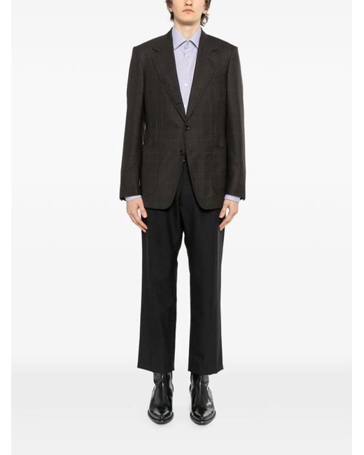 Tom Ford Black Plaid Blazer for men