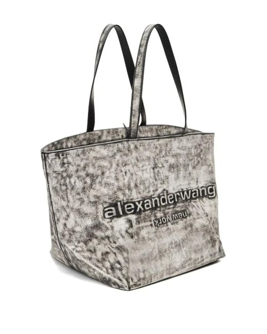 Alexander Wang Gray Punch Tote Bag Mit Prägung