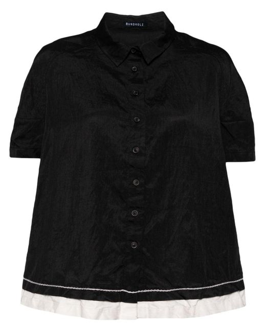 Rundholz Black A-line Layered Shirt