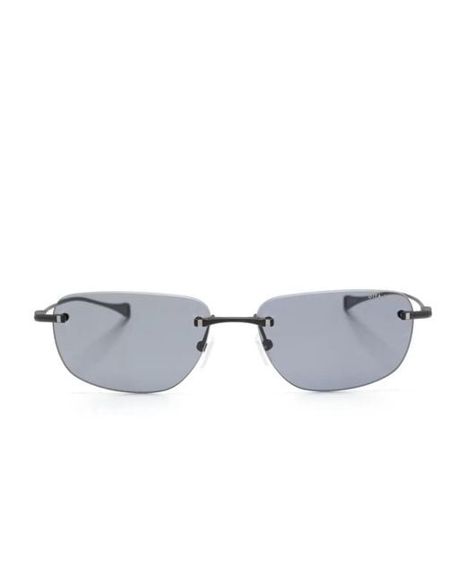 Dita Eyewear Black Rectangle-Frame Sunglasses