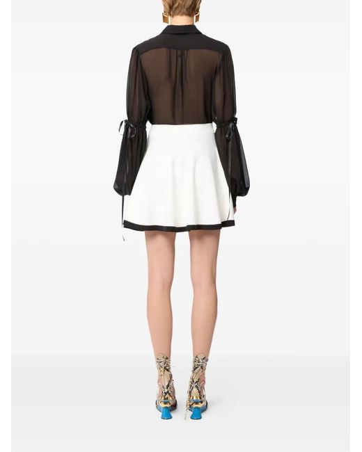 Nina Ricci White Knit Skater Mini Skirt