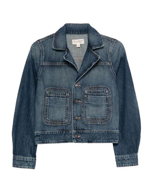 Nili Lotan Blue Patch-Pocket Denim Jacket
