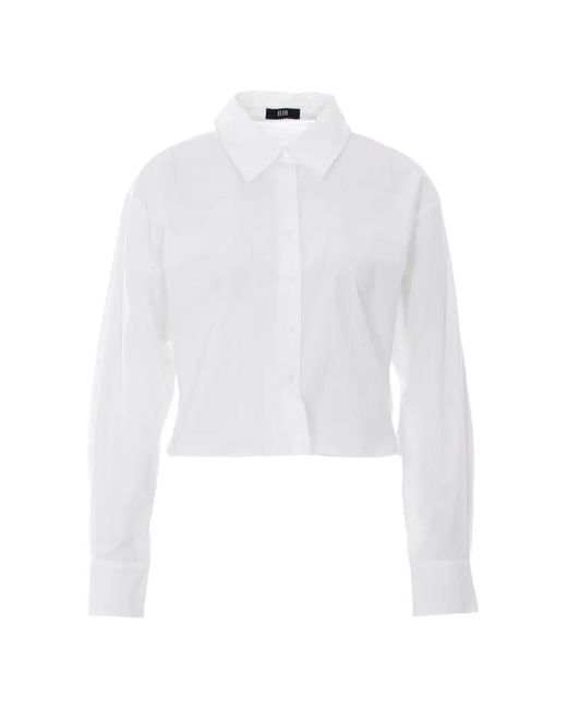 ELEH White Button Crewneck Shirt