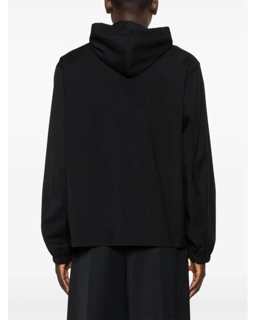 Givenchy Black 4G Wool Zipped Hoodie for men