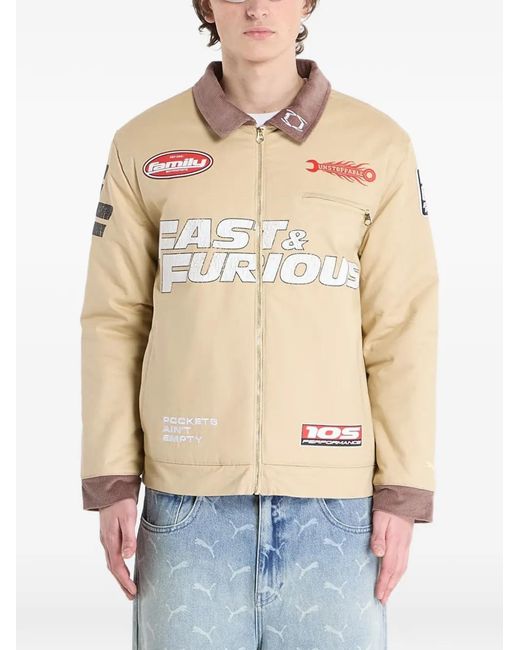 PUMA Blue X Fast & Furious Corduroy-Collar Shirt Jacket for men