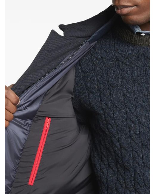 Fay Blue Quilted Double-Breasted Jacket for men