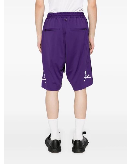MASTERMIND WORLD Black Colour-Block Shorts for men