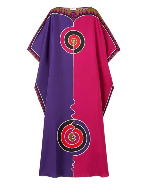 Emilio Pucci Pink Astro-Print Maxi Dress