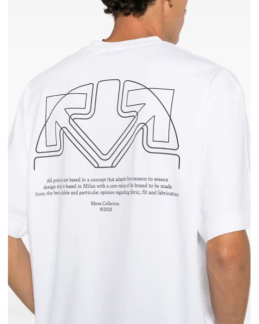 Off-White c/o Virgil Abloh White Offline Half Arrow Skate T-Shirt for men