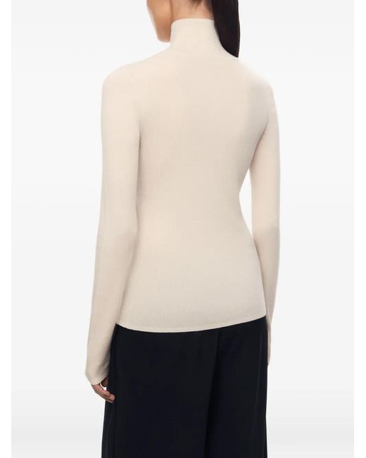 12 STOREEZ White Souffle Button-Fastening Sweater