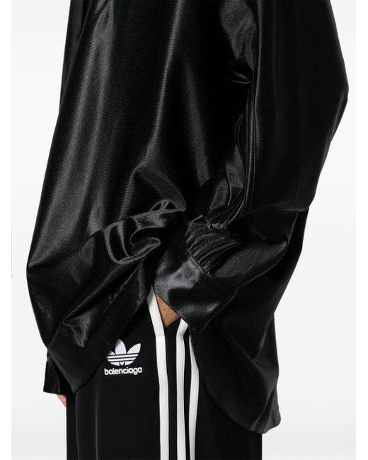 Adidas Black 3-stripes Logo-embroidered Shirt