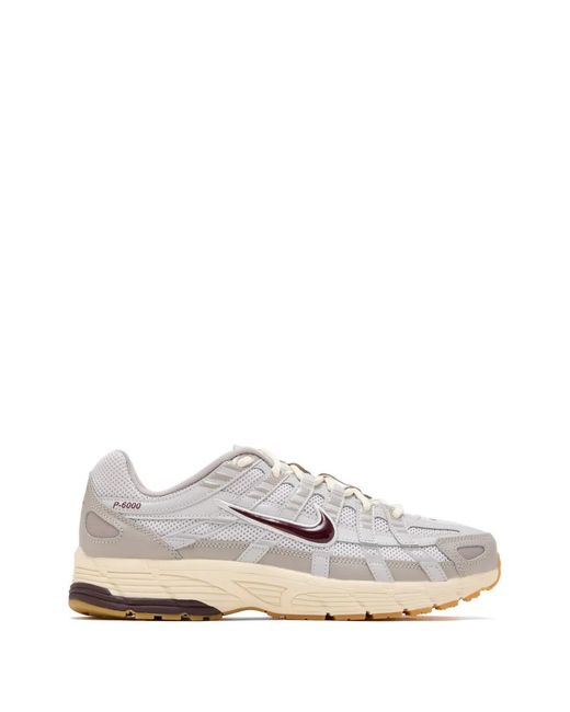 Nike White P-6000 Logo Sneakers for men