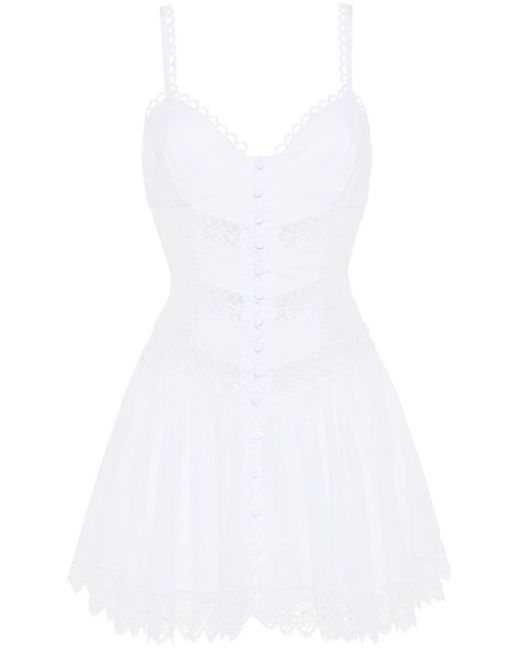 Charo Ruiz White Terely Mini Dress