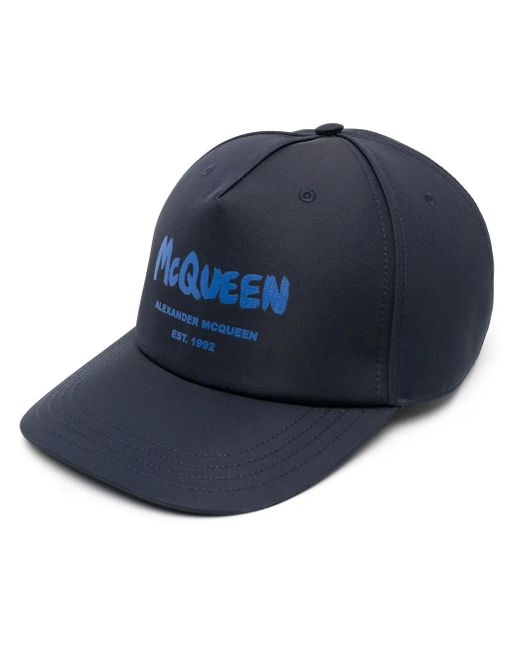 McQueen Baseballkappe Mit Graffiti-Print in Blue für Herren