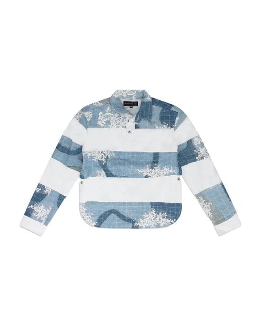 Who Decides War Blue Checked Polo Shirt for men