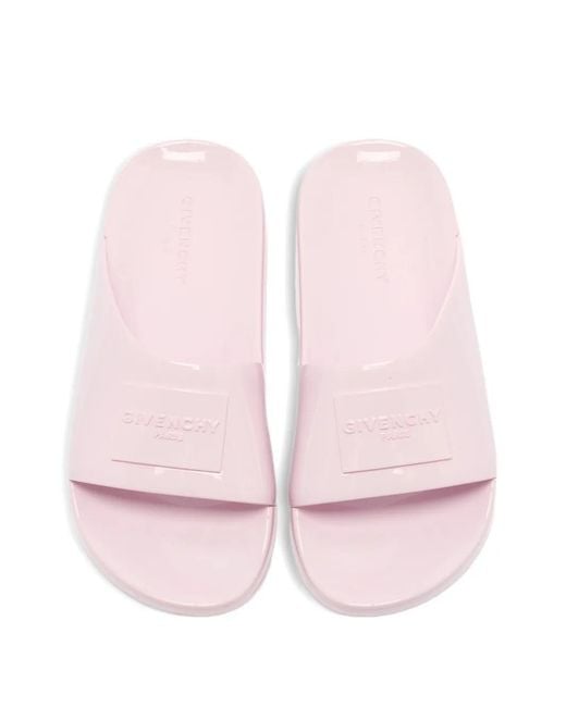 Givenchy Pink Logo-Embossed Sandals