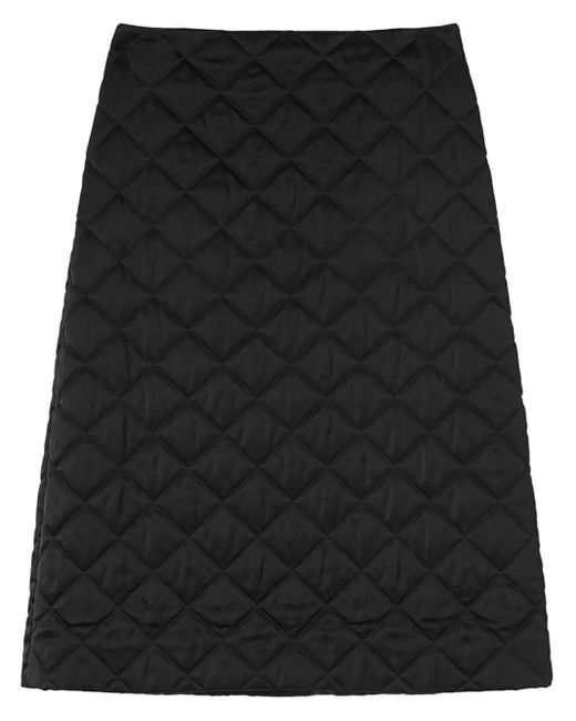 Jil Sander A-Lijn Gewatteerde Mini-Rok in het Black